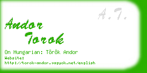 andor torok business card